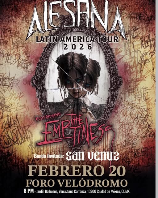 Alesana regresa a México en 2026 para revivir The Emptiness