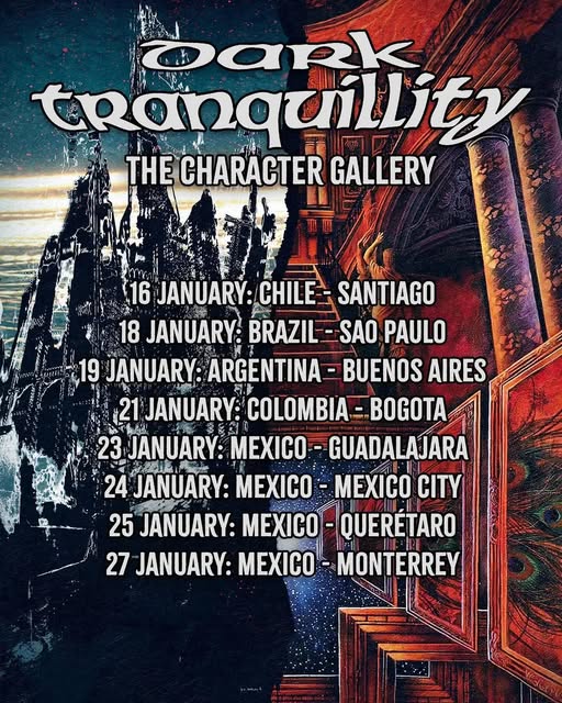 Dark Tranquillity desata The Character Gallery Tour y confirma fechas en México para 2026