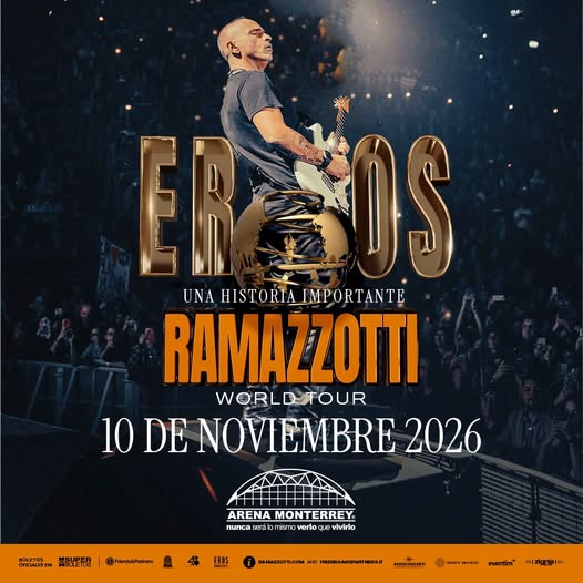 Eros Ramazzotti regresa a los escenarios con su gira “Una Historia Importante”