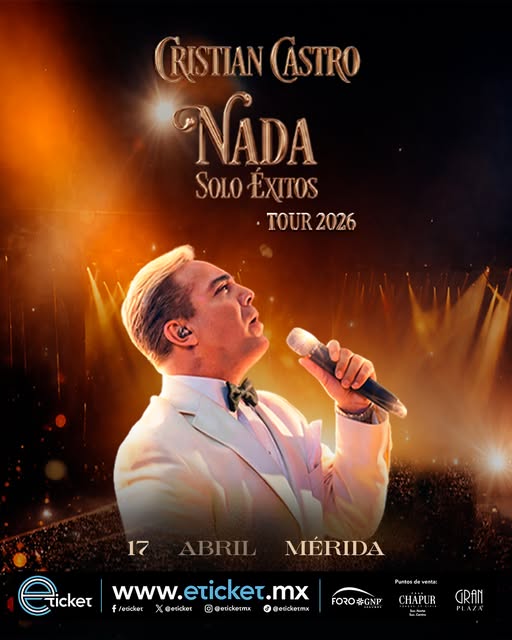 Cristian Castro llega a Mérida para una noche inolvidable